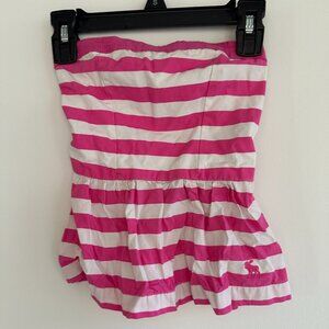Abercrombie Girls Pink & White Striped Dress | Size Small | Cute & Playful